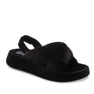 Jeffrey Campbell Sying Slingback Sandals Black Velvet Size 6